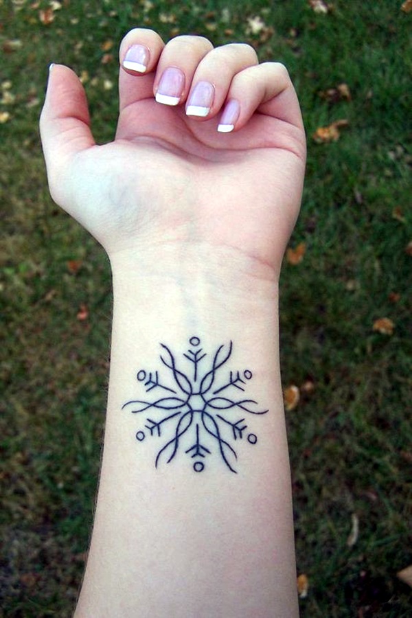 Cute and Artsy Snowflake Tattoos (33)
