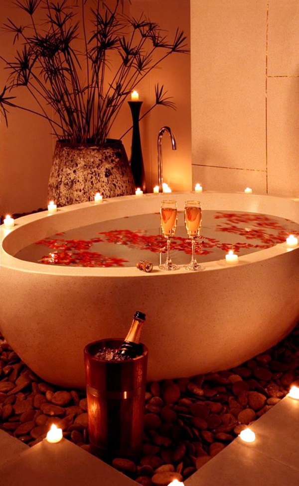 Ways To Use Candles In Bathroom For Special Nights (10)