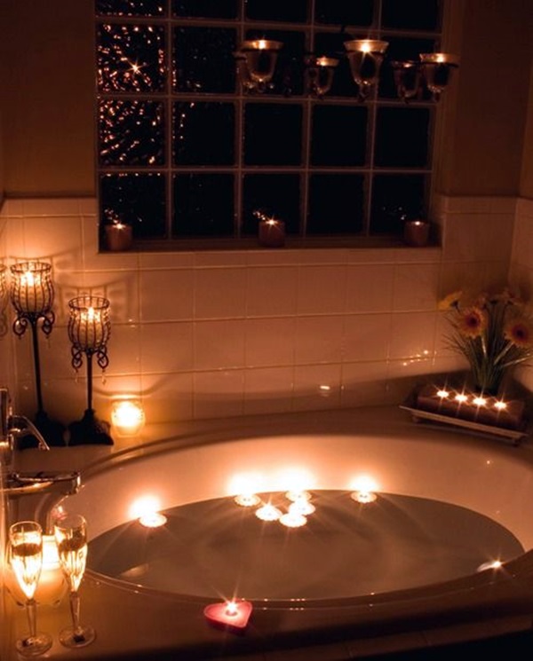Ways To Use Candles In Bathroom For Special Nights (6)