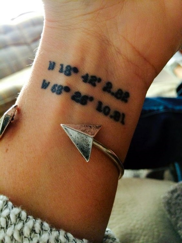 40 Coordinates Tattoo Ideas To Mark A Memory On Your Body Bored Art