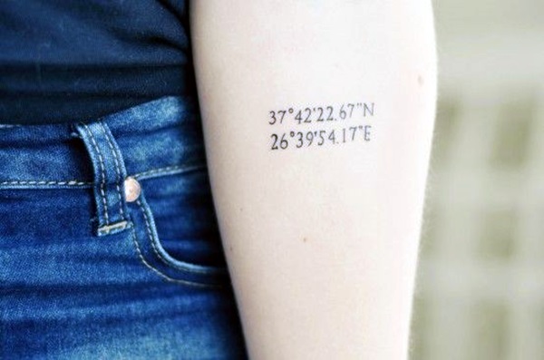 coordinates tattoo Ideas to Mark a Memory on Body (9)