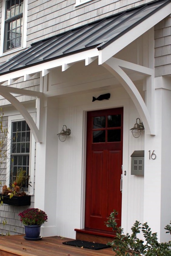 40 Lovely Door Overhang Designs - Bored Art