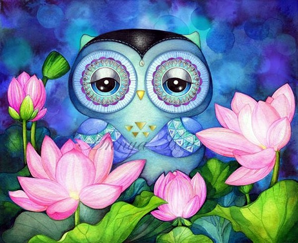 Peaceful Lotus Flower Painting Ideas (1)