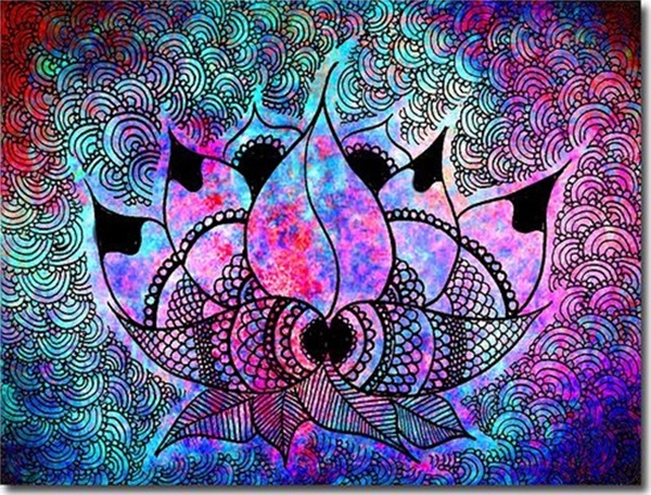 Peaceful Lotus Flower Painting Ideas (1)
