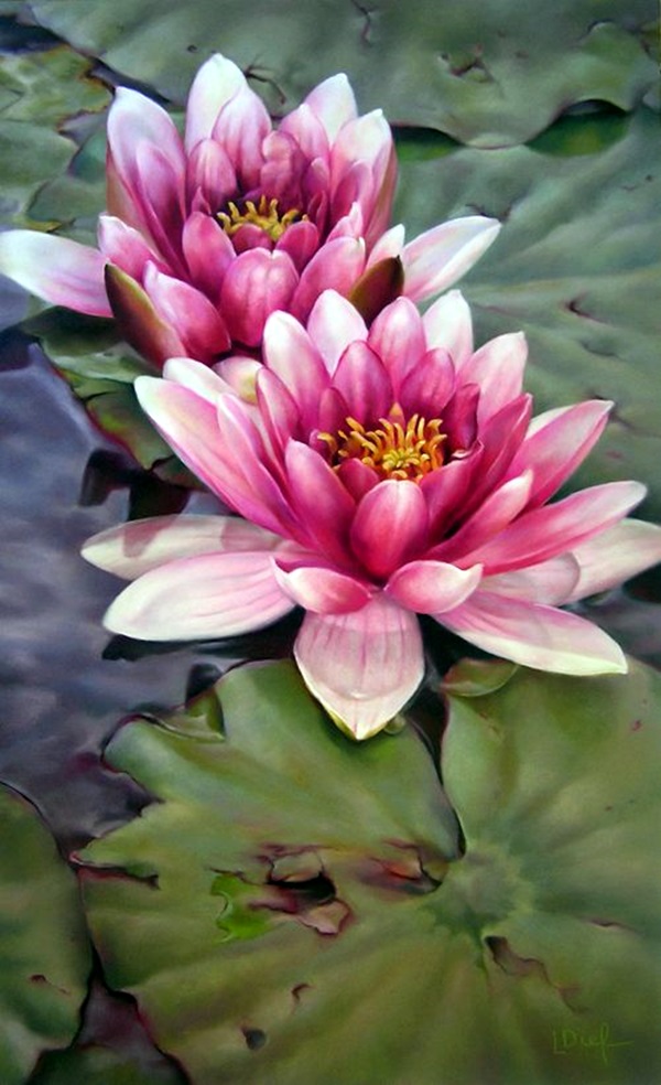 40 Peaceful Lotus Flower Painting Ideas