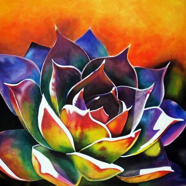 Peaceful Lotus Flower Painting Ideas (4)