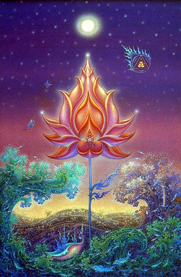 Peaceful Lotus Flower Painting Ideas (6)