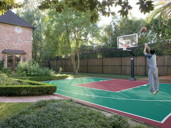 backyard basketball court ideas 18