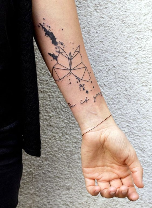 Lovely Origami Tattoo Designs (In Trend) (10)
