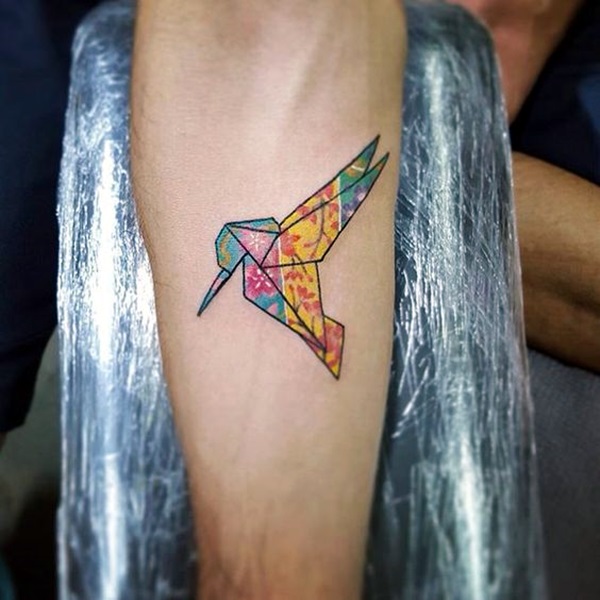 Lovely Origami Tattoo Designs (In Trend) (17)