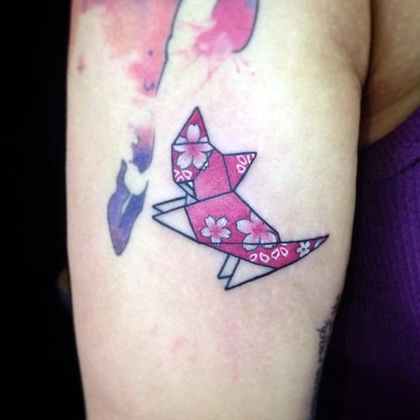 Lovely Origami Tattoo Designs (In Trend) (22)