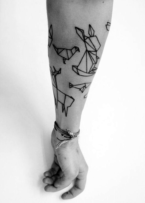 Lovely Origami Tattoo Designs (In Trend) (24)