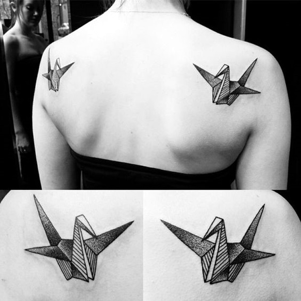 Lovely Origami Tattoo Designs (In Trend) (31)