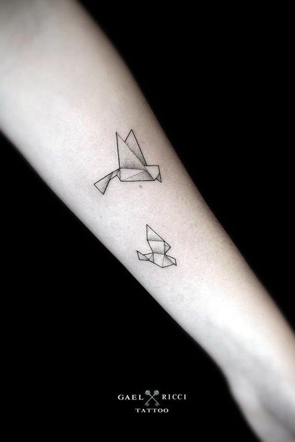 Lovely Origami Tattoo Designs (In Trend) (33)