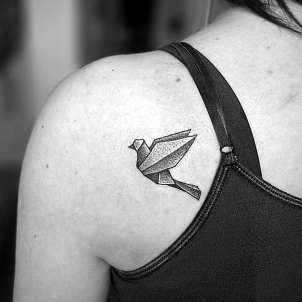 Lovely Origami Tattoo Designs (In Trend) (38)