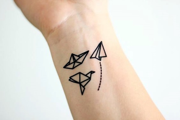 40 Lovely Origami Tattoo Designs (In Trend)