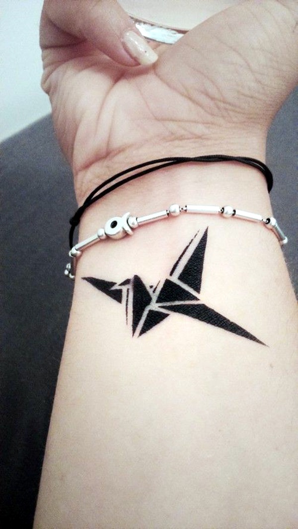 Lovely Origami Tattoo Designs (In Trend) (6)