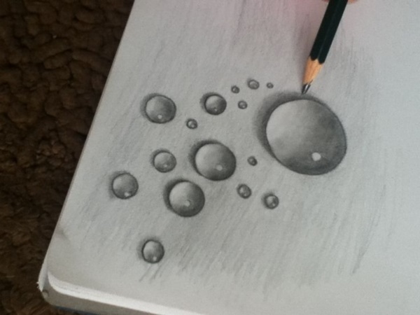 40 Realistic Water Drops Drawings And Tutorials