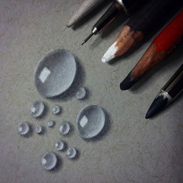 40 Realistic Water Drops Drawings And Tutorials