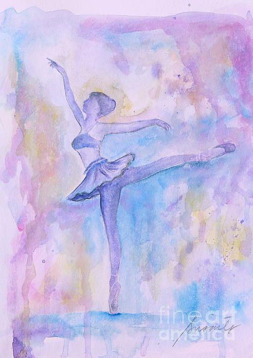 Wonderfully Fluid Watercolor Ballerina Art - Bored Art