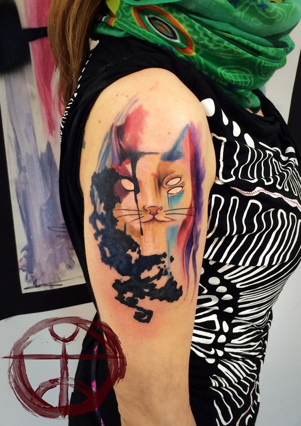 abstract tattoo half sleeve