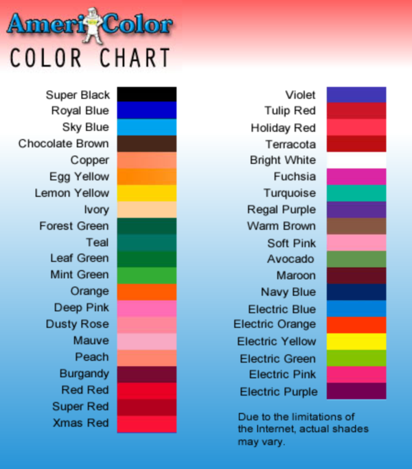 Red Color Names Chart