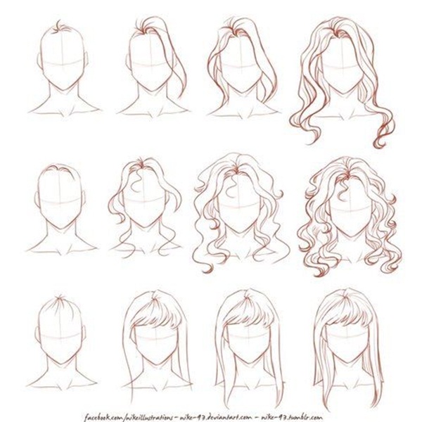 How To Draw Hair Step By Step Image Guides