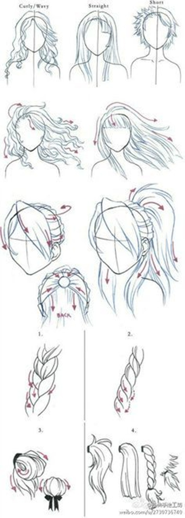 How To Draw Hair (Step By Step Image Guides)