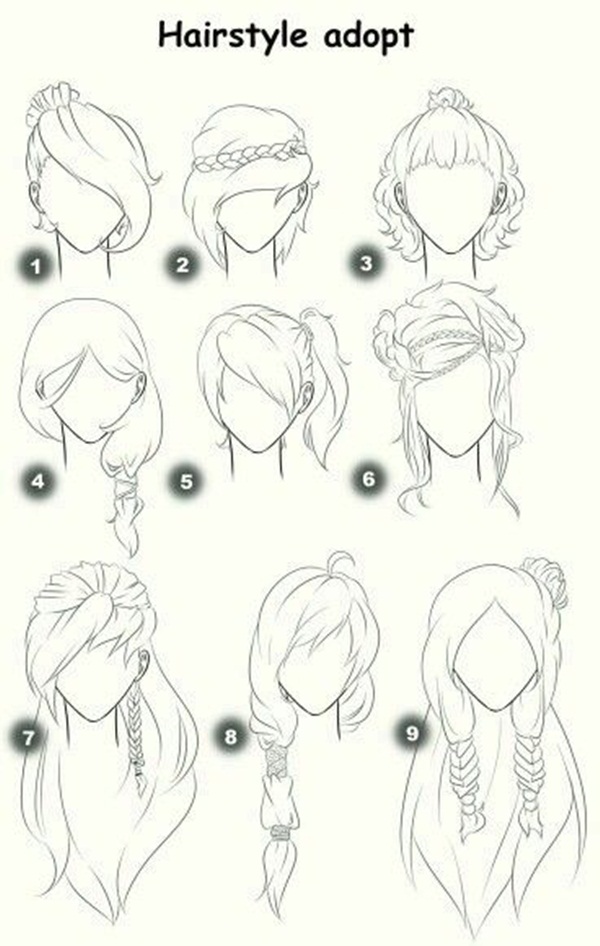 How To Draw Hair (Step By Step Image Guides)