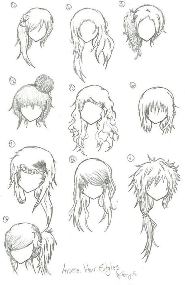 How To Draw Hair (Step By Step Image Guides)