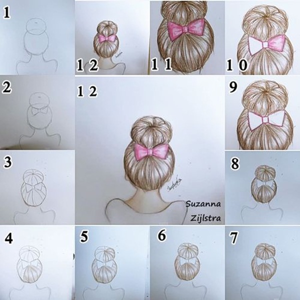 How To Draw Hair (Step By Step Image Guides)