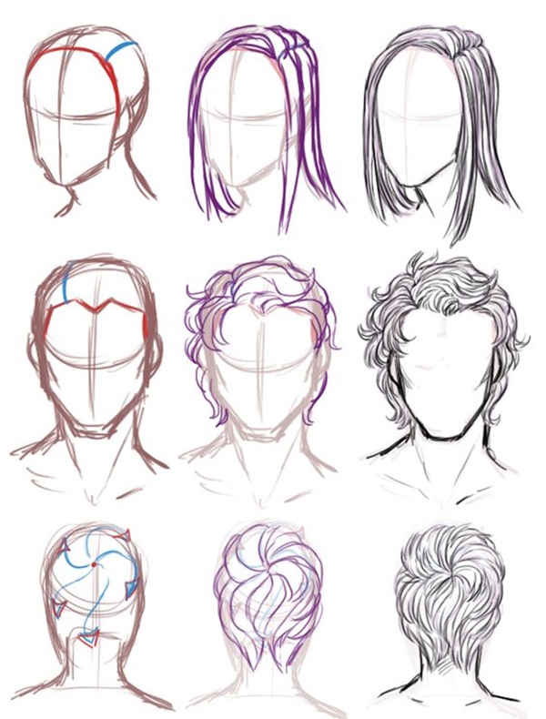 Creative How To Draw Anime Hair Sketch for Adult