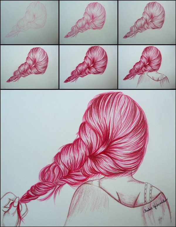 How To Draw Hair (Step By Step Image Guides) How To Draw Hair