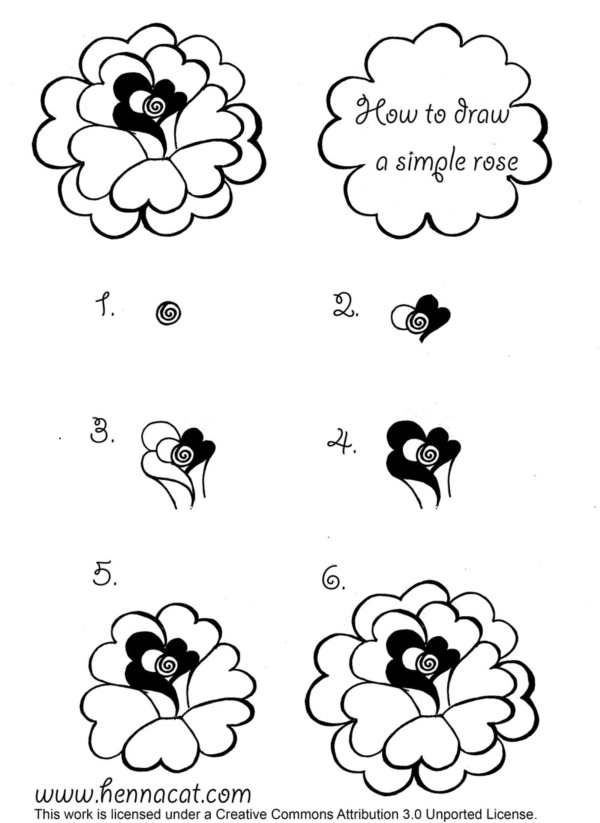 How To Draw A Flower (Step By Step Image Guides)