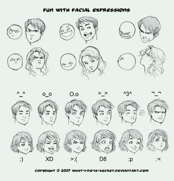 Cartoon Expressions Chart