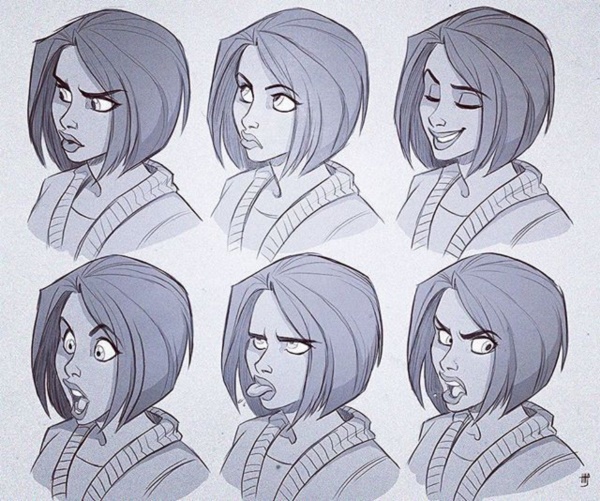 40 Handy Facial expression drawing Charts For practice