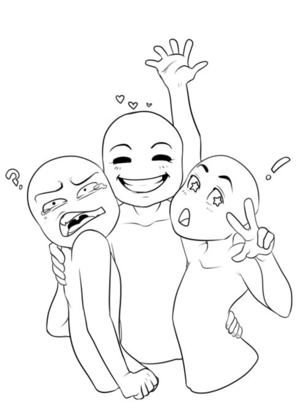 Drawing Templates Squad Trio Pose Reference : Draw Squad Drawing ...