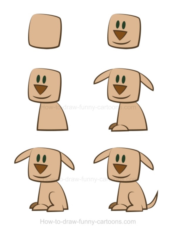 40 simple dog drawing to Follow and Practice - Bored Art