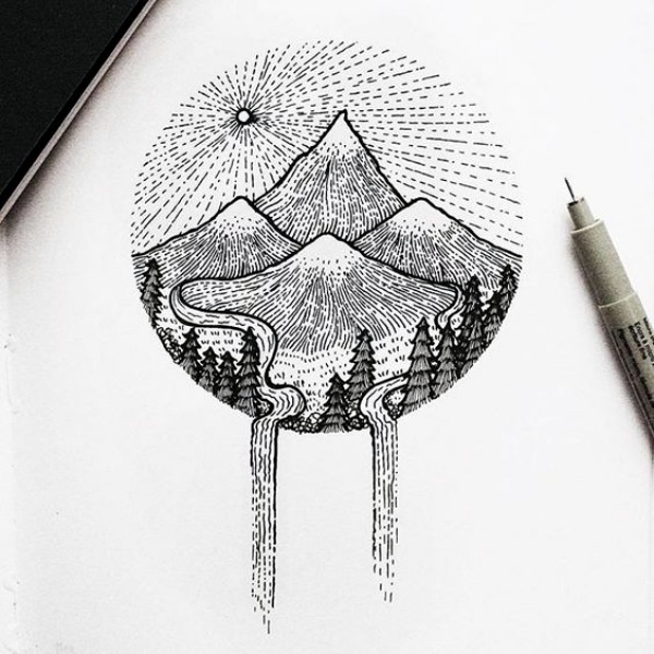 Cool Line Art Drawings