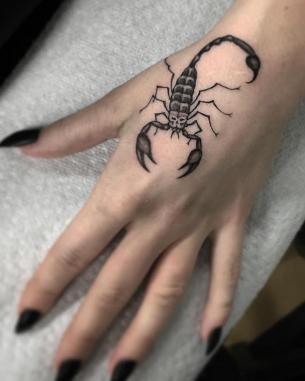 Scorpion tattoo on hand   Scorpio tattoo on hand  YouTube