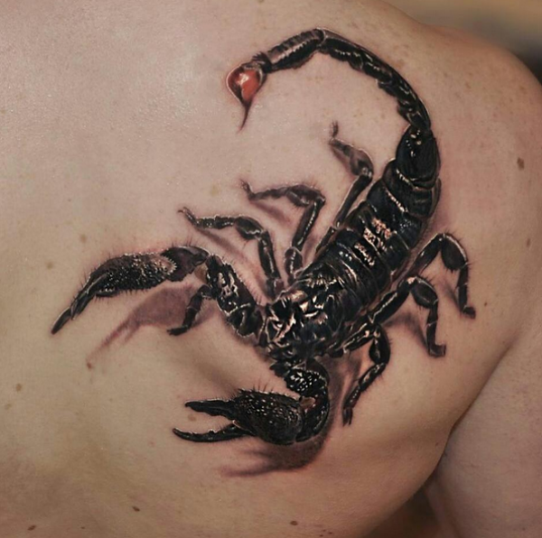 Realistic Scorpion tattoo by George Bardadim TattooNOW