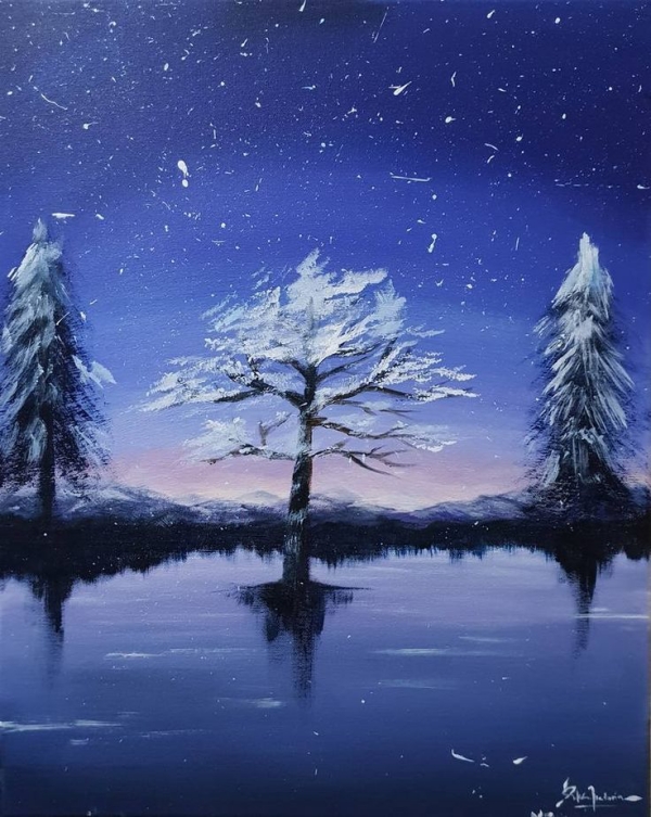 Original Winter Paintings on Canvas