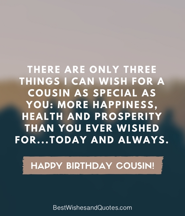 20 Birthday Wishes for a Special Cousin Brother or Sister ...