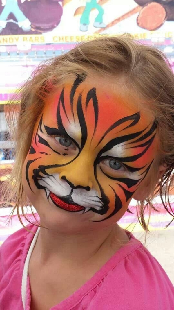 easy tiger face painting