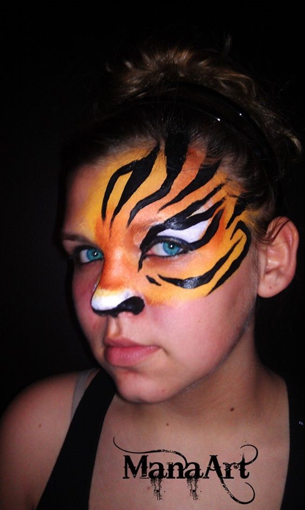 easy tiger face painting designs