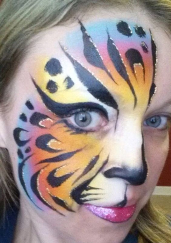 easy tiger face painting designs