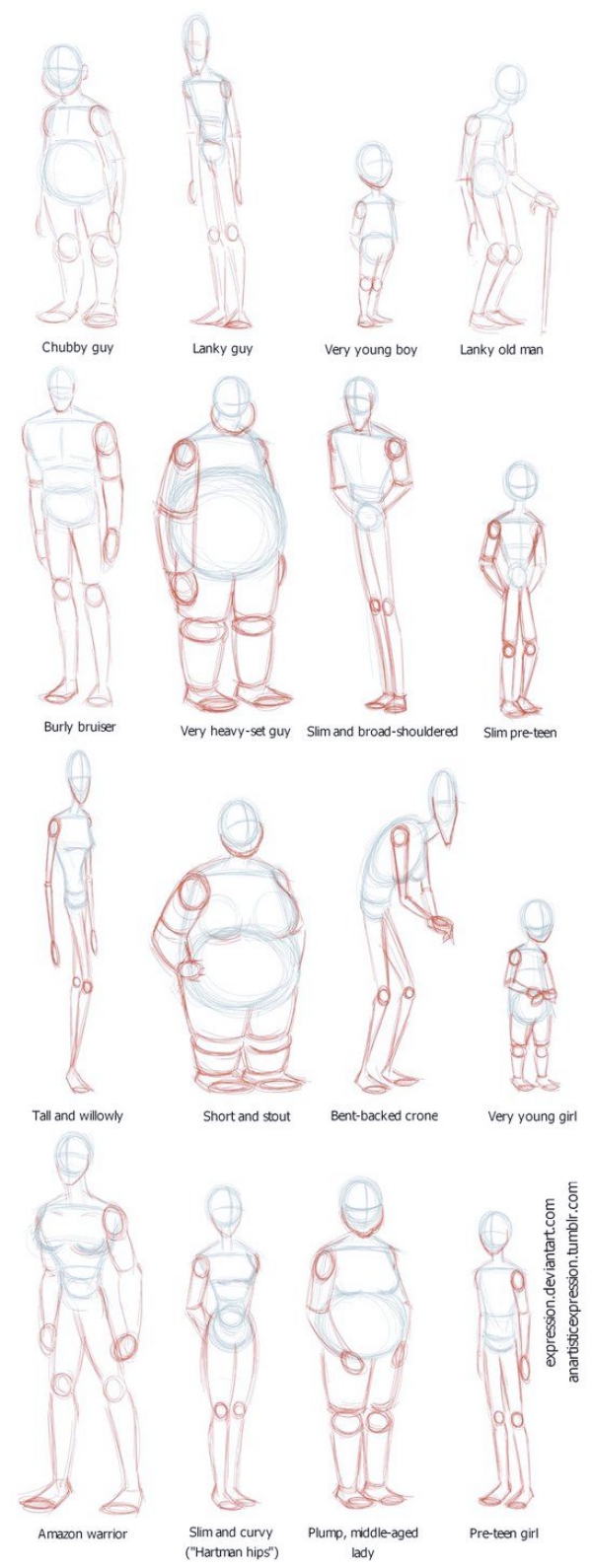 HOW TO DRAW BODY SHAPES: 30 Tutorials For Beginners - Bored Art