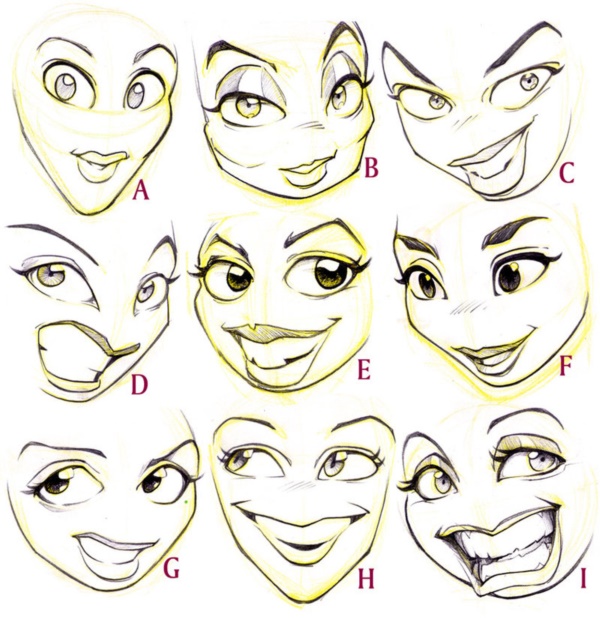 How To Draw Cartoon Eyes And Face