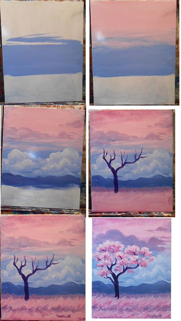 40 Easy Step By Step Painting Examples For Beginners Bored Art