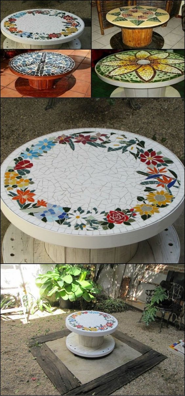 40 Broken Crockery Mosaic Art Ideas, How To Make A Mosaic Table Top With Broken Dishes